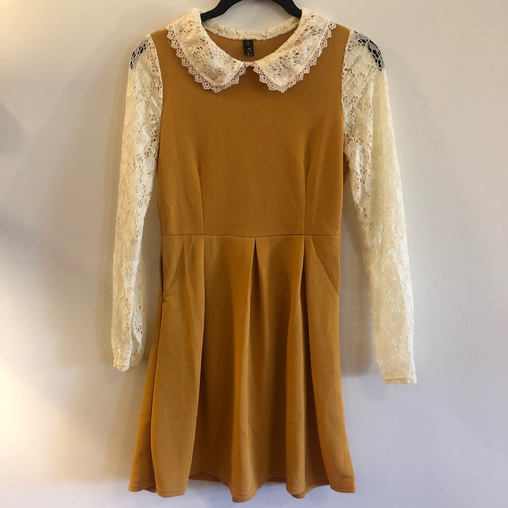 Mustard Peter Pan collar Dress